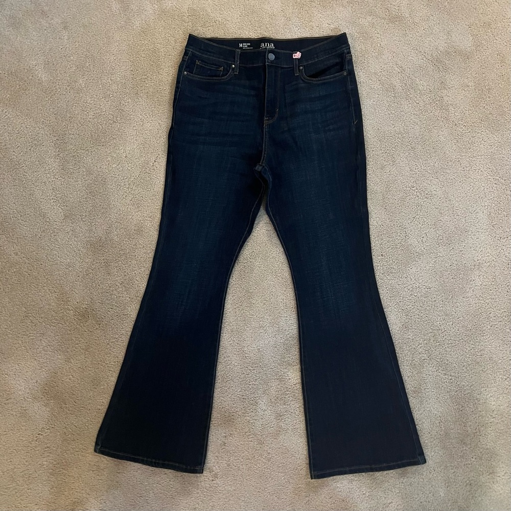 a.n.a Deep Indigo Flare Jeans
